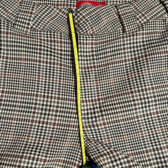 Dickies Girl Plaid Cropped/Ankle Pants, Brown, size 5 - Picture 9 of 9
